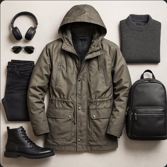 Boeing Other - Rare Boeing Collectible Unisex Hooded Parka Jacket | Metallic Green-Bronze XL